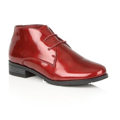 Lotus Red 'Emelia' lace up ankle boots